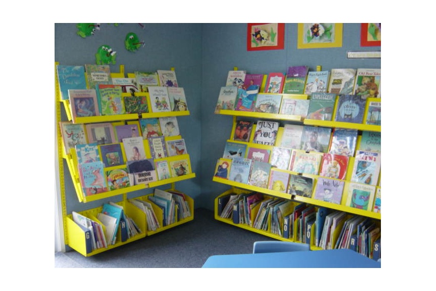 Wall channel shelving range.