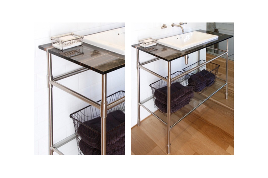 Hawthorn Hill contemporary freestanding basin stand, custom sizing available