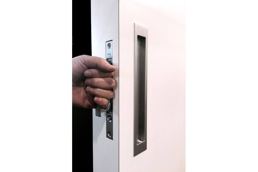 The HB 685 large push-button edge pull.