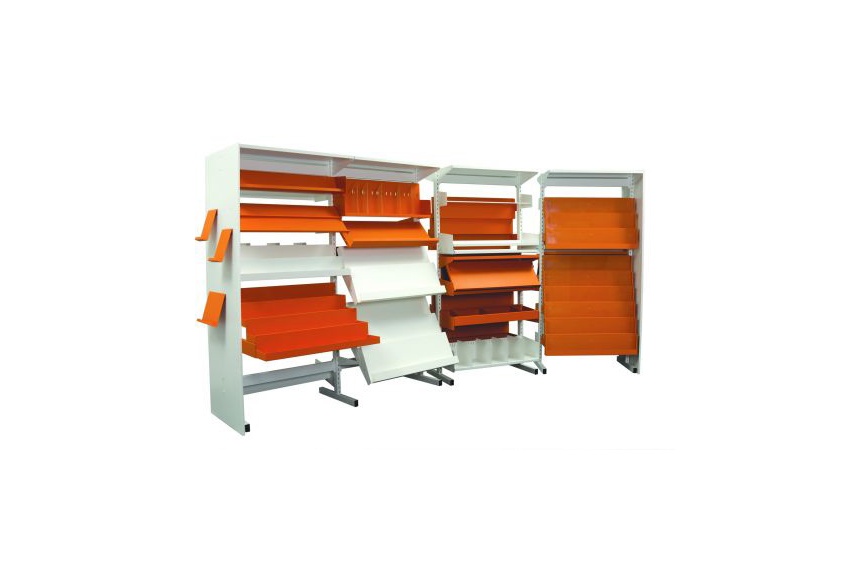 Library shelving offers a range of accessories to solve variety of display and storage requirements