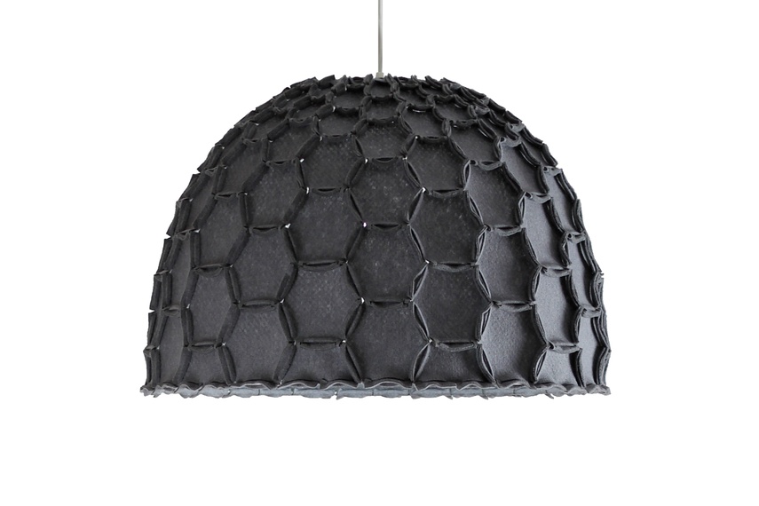 The Nectar lampshade in dark grey.