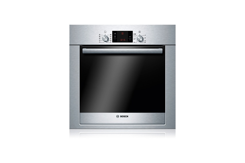 Stainless steel 60cm single oven.