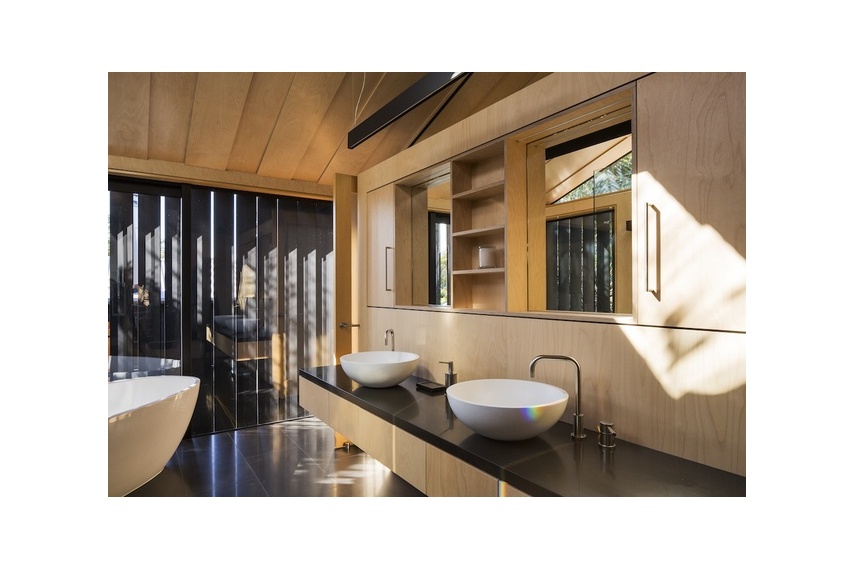 Plyline was used to finish off the bathroom in the Boatshed project
