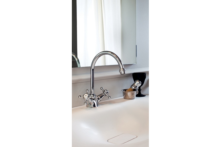 Agora goose-neck basin mixer.