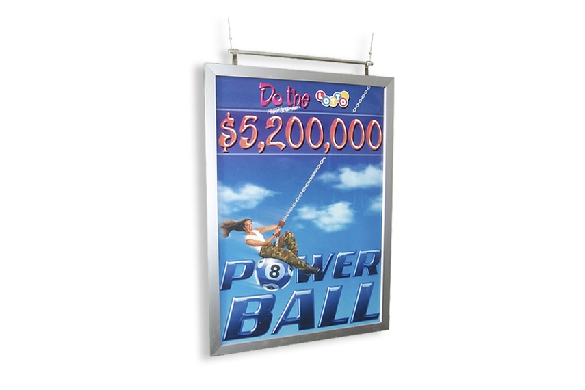 Easy-to-use poster hanging kits and LED window light boxes