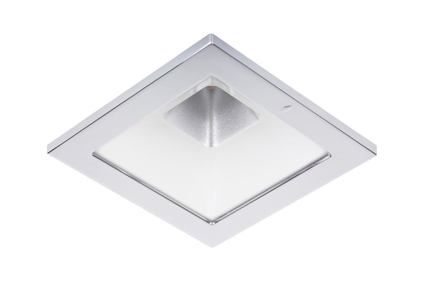 White reflector and chrome bezel