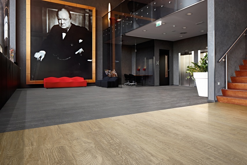 1mm wear layer embossed luxury vinyl tile.