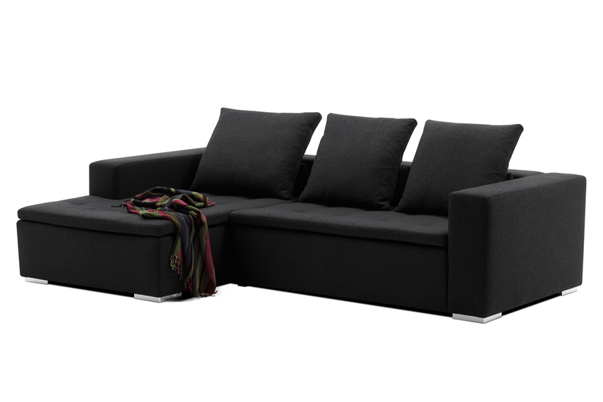 Mezzo modular sofa system shown in dark grey felt