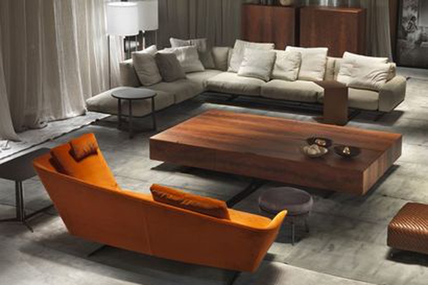 It is available in a range of fabrics and leathers.