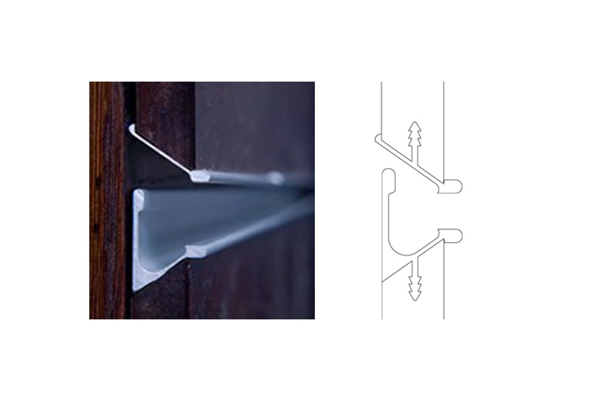 The pulls can be fitted to the top or bottom of joinery