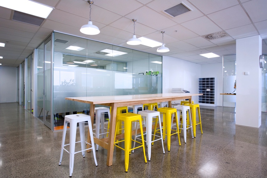 Leaners are becoming an increasingly popular feature in office spaces.