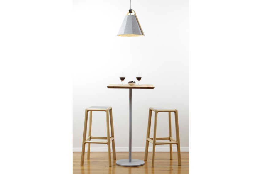 A finely crafted solid timber stool designed to perform in contemporary commercial environments.