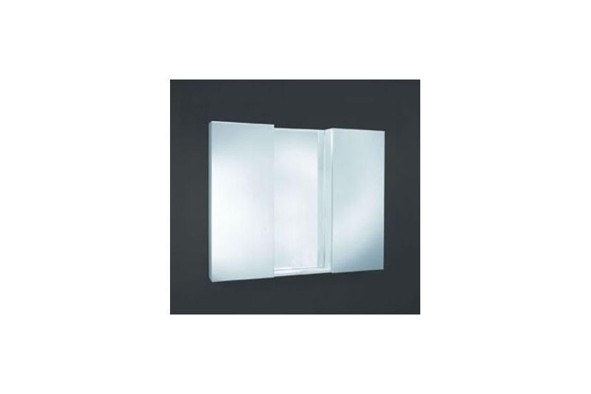 900mm Unit 2 doors, 6 shelves, rebated middle mirror, white/charred oak/prime oak, soft close hinges