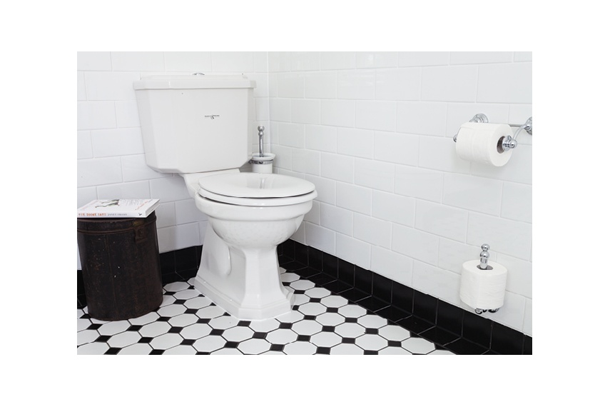 Perrin & Rowe Art Deco close coupled toilet – available S or P trap with variety of seats options
