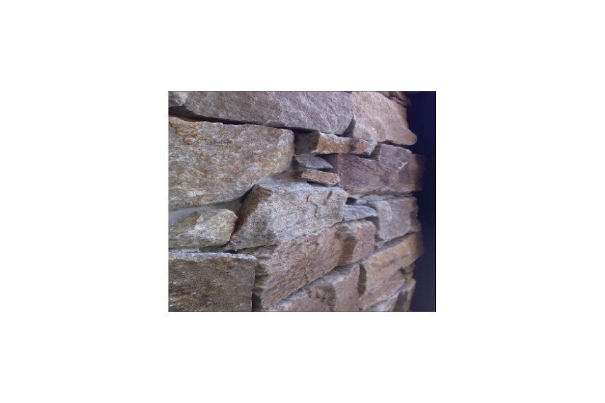 Original Stone with a Westlands schist column installation starting from a raised footing