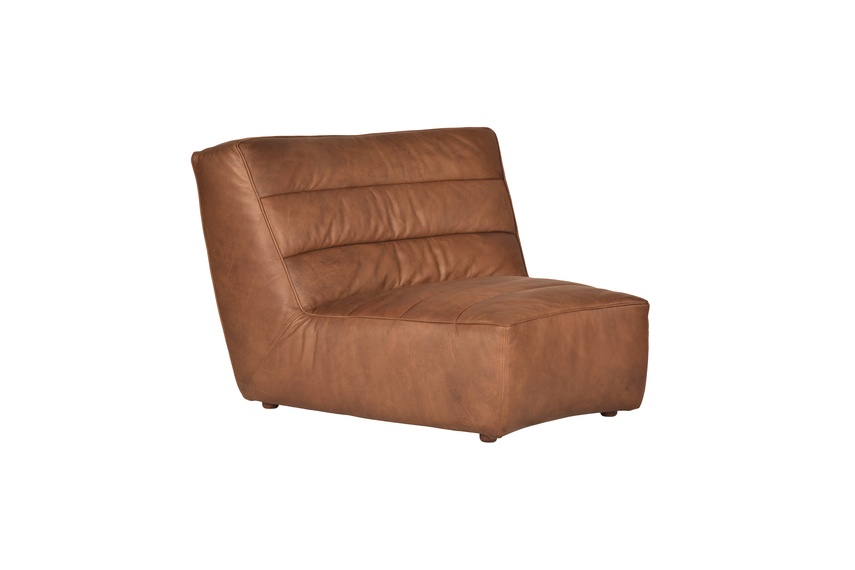 The sofa is available in a variety of beautiful, vintaged, full-grain leathers