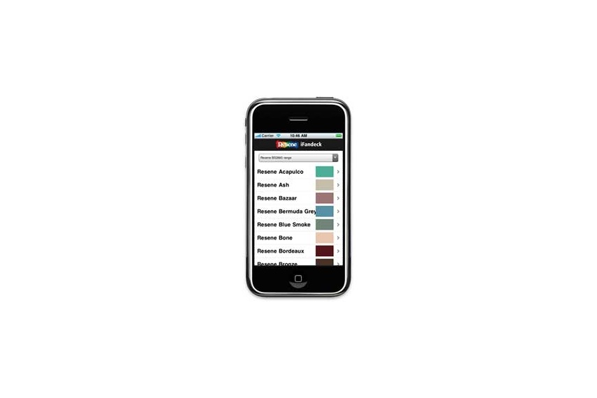 Resene iFandeck can be easily installed onto iPhone or iPod