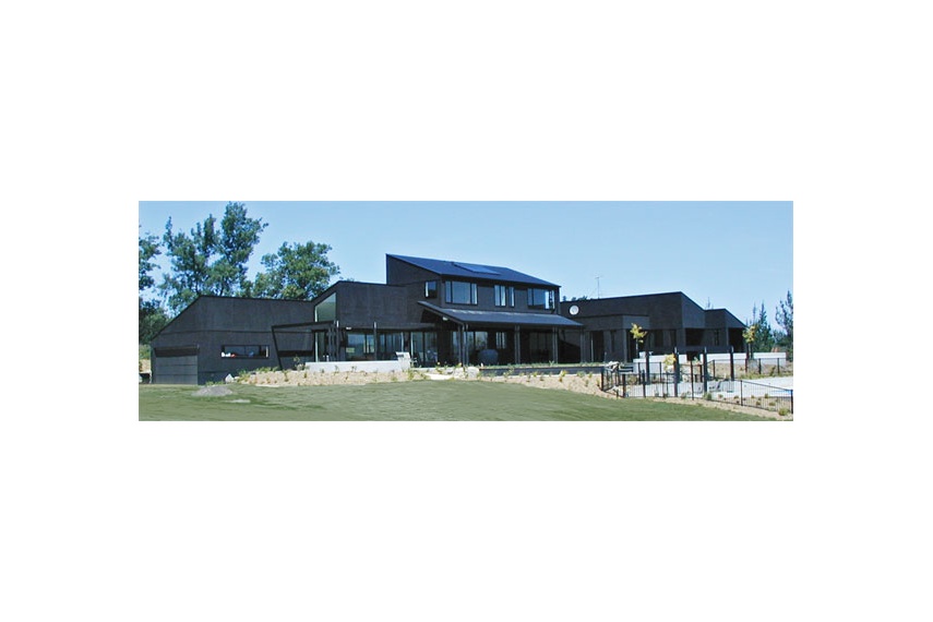 Exterior timber finished in Resene Waterborne Woodsman CoolColour tinted to Resene Black