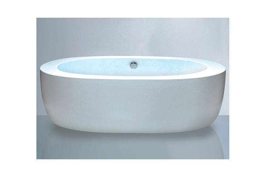 Ovale – includes pop up waste adjustable feet, one piece acrylic