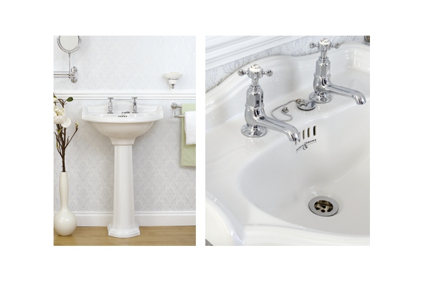 Perrin & Rowe Edwardian 620mm basin and pedestal