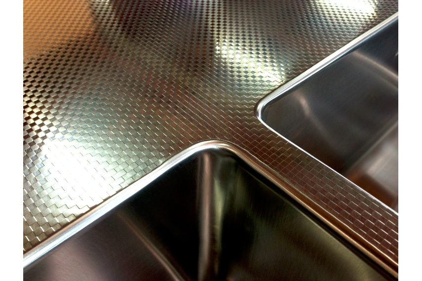 Custom-made stainless steel benchtops