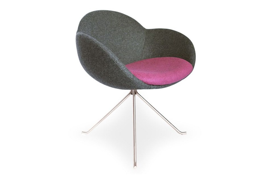 The Bloom chair is available in customisable upholstery