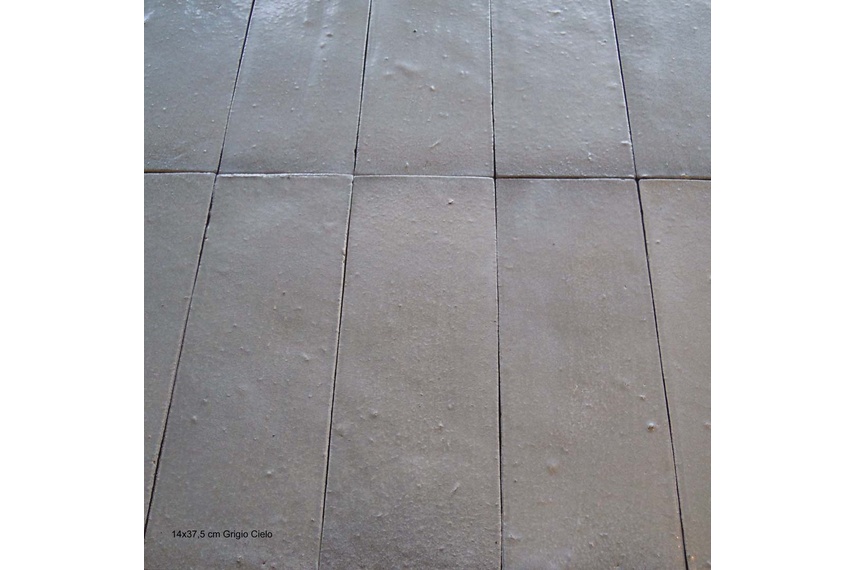 Each Climatica Ceramiche Tre piu' uno terracotta tile is individually pressed into moulds.