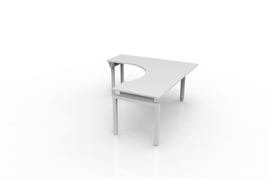 Balance workstation with shallow return.