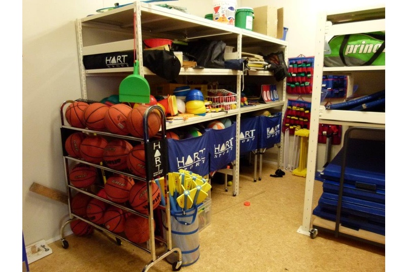 Gymnasium and sports equipment storage by Hydestor Shelving Selector