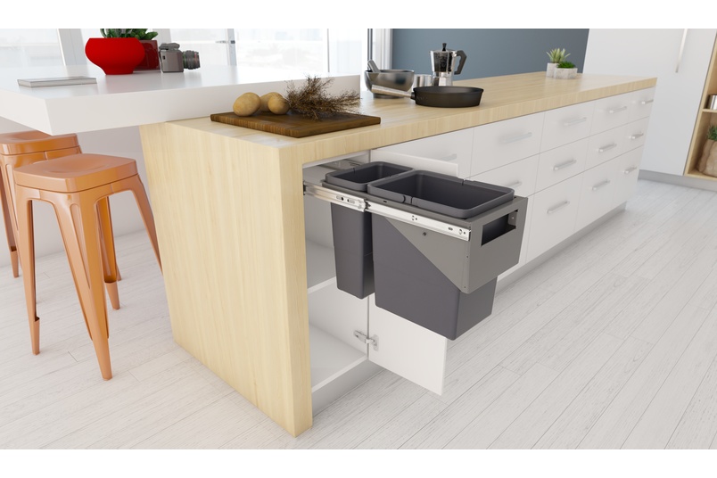 Tanova pullout kitchen bins by Fit Selector