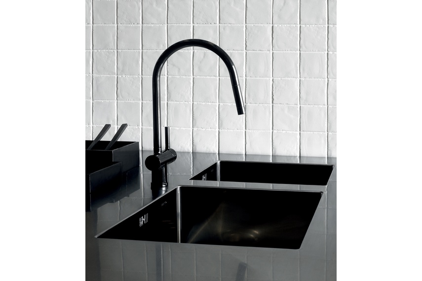 Zucchetti Pan Tapware Range By Robertson Bathware Selector Pan Black Kitchen Mixer